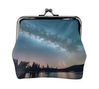 Night Sky and Trees Coin Purse, Small Travel Kit Storage Pouch for Weekend Getaways and Business Trips