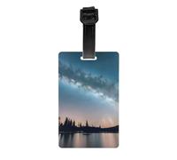Night Sky and Trees Print Luggage Tag for Suitcases Identification Travel Bag Tags Easy-to-Identify Labels Set