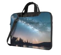 Night Sky and Trees print Slim Laptop Briefcase 13-15.6 Inch | Cute Messenger Bag for Women Men Work College