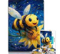 Night Sky Bee 1000 Piece Jigsaw Puzzle for Adults Teens,Stress Reliever Difficult Challenge Unique Home Decor And Gifts (75x50cm)