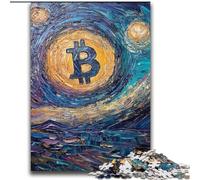 Night Sky Bitcoin 2000 Pieces Jigsaw Puzzles for Adults And Teens, for Educational Game Challenge Toy Birthday Present, Gifts, Wall Art (70x100cm)