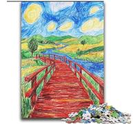 Night Sky Bridge 2000 Piece Jigsaw Puzzles for Adults, Challenging Game for Is Ideal As A Gift for The Whole Family (70x100cm)