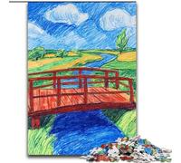 Night Sky Bridge Jigsaw Puzzles for Adults 1000 Pieces, Stress Reliever Difficult Challenge for Home Decoration for 14+ (size 50x75cm)