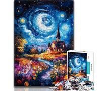 Night Sky Castle 1000 Piece Jigsaw Puzzle for Adults And Teenagers,Learning Educational Toy for Is Ideal As A Gift for The Whole Family 38x26cm