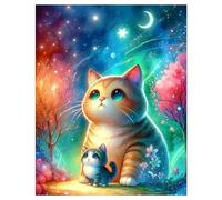 Night Sky Cat 1500 Piece Jigsaw Puzzles For Adults, Fun Challenging & Brainteasing 1500 piece Adult jigsaw puzzle, Impossible puzzles, Gift for Men/Women, Finished Size is 87x57cm