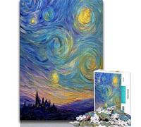 Night Sky City Cityscape Jigsaw Puzzles for Adults 1000 Pieces,Challenging Game And Family Play for Is Ideal As A Gift for The Whole Family 50x75cm