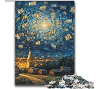 Night Sky Dollar Bills Jigsaw Puzzles for Teenagers 2000 Pieces, Suitable for Ages 14 And Up Family Fun It Is Ideal As A Gift for The Whole Family (70x100cm)