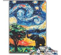 Night Sky Elephant Jigsaw Puzzles for Teenagers 2000, for 14+ Train Your Brain And Your Hands Christmas Game Gifts (70x100cm)