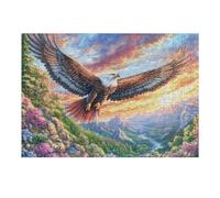 Night Sky Flying Eagle 300 Piece Jigsaw Puzzle for Adults Lunch Break Activity Quick Escape No Duplicate Pieces for Busy Professionals 300 PCS