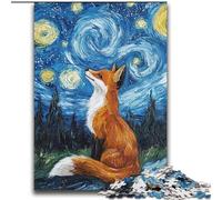 Night Sky Fox Adult Jigsaws 2000 Piece, Learning Educational Toys Family Games with Matching Poster And Trivia Sheet (70x100cm)