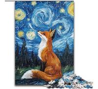 Night Sky Fox Jigsaw Puzzles for Adults 1000 Piece Puzzle, Challenging To Complete But Fun And Humorous Birthday Present, Gifts, Wall Art (26x38cm)