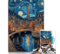 Night Sky France Jigsaw Puzzles for Adults Teenagers Jigsaws Puzzle,Relax Games Is Ideal As A Gift for The Whole Family 50x75cm