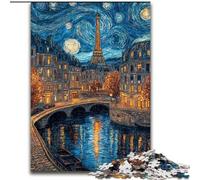 Night Sky France Jigsaw Puzzles for Teenagers, Brain Intelligence Challenge Addictive Toys for Home Decoration (50x75cm)