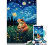 Night Sky Frog 1000 Pieces Jigsaw Puzzles for Adults And Teens,Family Game Stress Reliever Difficult Challenge Artists Collection,Fine Art 38x26cm