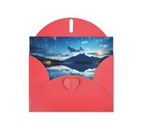 Night Sky Full Moon Print Blank Cards and Envelopes 5" x 6" for Wedding Birthday Invitations and All Occasions