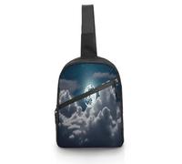 Night Sky Full Moon Sling Bag Cross Body Bag Waist Pack