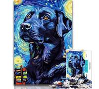 Night Sky Labrador 1000 Piece Jigsaw Puzzles for Teenagers Gifts,family Fun Games Is Ideal As A Gift for The Whole Family (38x26cm)
