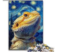 Night Sky Lizard Jigsaw Puzzles for Adults 1000 Piece, Educational Games DIY Toys with Matching Poster And Trivia Sheet for Age 14+ (50x75cm)