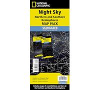 Night Sky Map Bundle - Northern & Southern Hemisphere | National Geographic Stargazer Folded Reference Map Set | Constellations & Astronomy Guide (National Geographic Reference Map)