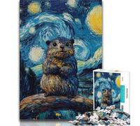 Night Sky Otter Jigsaw Puzzles for Adults Teenagers Jigsaws Puzzle,Decompressing Intellectual Educational Toy Secret Santa Gifts 50x75cm