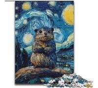 Night Sky Otter JigsawPuzzle 1000 Pieces for Adults, Challenging Game And Family Play Educational Game for Birthday, Chrismas (size 26x38cm)