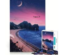 Night Sky Over Coastal Arch 1000 Pieces Jigsaws Adults Puzzles Gifts Think Game Leisure Fun Quality Edge Lovely Present (38x26cm)