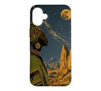 Night Sky Over Rocky Desert Formations Case for iPhone 16 Plus