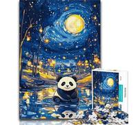 Night Sky Panda 1000 Pieces Jigsaw Puzzle for Adults& Teens,Challenging Family Activity Games DIY Toy for Home Wall Decor Gifts (50x75cm)
