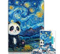 Night Sky Panda Jigsaw Puzzles for Teenagers 1000 Piece Puzzle,Educational Games Wall Decoration Unique Birthday And Xmas Gifts (50x75cm)