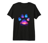 Night Sky Paw Print - Nature and Night Sky Paw Print Premium T-Shirt