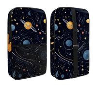 Night Sky Planets Comets Constellations Pickleball Paddle Bag for Women Men, Pickleball Paddle Cover Holds 2 Paddle and 4balls