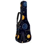 Night Sky Planets Comets Stars Constellations Acoustic Guitar Bag Thick Padded, Waterproof Guitar Gig Bag for 40 41 42 Inch Guitars