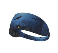 Night Sky Printing One-Pack Comfortable Elastic Exercise Headband Athletic Band 4.3 * 13.4in Soft And Breathable