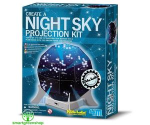 Night Sky Projection Kit, Amazing Cardboard Star Projector by 4M KidzLabs
