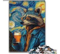 Night Sky Raccoon 2000 Piece Jigsaw Puzzles for Teenagers, for Age 14+ Home Art Decor Family Games Christmas Birthday Gifts (70x100cm)