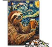 Night Sky Sloth Drinking Jigsaws Puzzles 2000 Pieces for Teenagers Gifts, Challenging Game Gifts for Is Ideal As A Gift for The Whole Family (70x100cm)