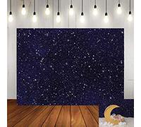Night Sky Star Backdrops Universe Space Theme Starry Photography Backdrop Galaxy Stars Children Boy 1st Birthday Party Photo Background Newborn Baby Shower Banner Photo Studio Booth 7x5ft Vinyl