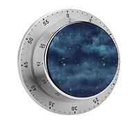 Night Sky Stars Kitchen Timer for Cooking with Loud Alarm Countdown Reminder with Magnetic Backing Stainless Steel Manual Countdown Timers No Batteries Required