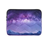 Night Sky Stars Purple Computer Pouch, Protective Padded 15.6-inch Laptop Bag for Women