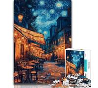 Night Sky Street Jigsaws Puzzles 1000 Pieces for Adults Gifts,Staycation Kill Time Every Piece Is Unique - Challenging Family Fun Game 38x26cm