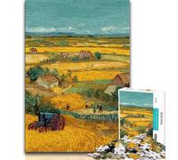 Night Sky-style Wheat Field 1000 Piece Jigsaw Puzzle for Adults And Teenagers,Fun Games Every Piece Is Unique - Challenging Family Fun Game (38x26cm)