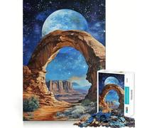 Night Sky Through Arch Jigsaw Puzzles for Adults1000 Pieces Strengthen Memory Home Pastime Clean Edge Elegant Gift (50x75cm)