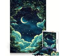 Night Sky Through Trees 1000 Pieces Jigsaws Adults Puzzles Gifts Boost Memory Mental Relax Premium Cut Warm Surprise (50x75cm)