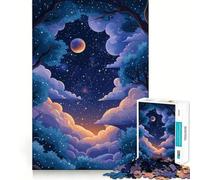 Night Sky Through Trees Jigsaw Puzzle for Teenagers 1000 Pieces Strong Logic Toy Quiet Calm Clear Edge Elegant Gift (50x75cm)