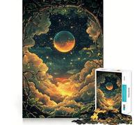 Night Sky Through Vines Hard Jigsaw Puzzle for Adults 1000 Pieces Smart Game Home Enjoy Image Assembly Festive Gift (38x26cm)