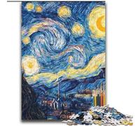 Night Sky Van Gogh 2000 Pieces Jigsaw Puzzles For Teens And Adults, Challenging Game Toys Every Piece Is Unique - Challenging Family Fun Game (70x100cm)