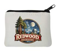Night Sky Viewing at Redwood Observatory Neoprene Coin Purse Pouch 10x11cm White