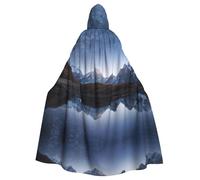 Night Sky With Milky Way Printed Hooded Cloak Robe Cloak Witch Vampires Grim Reaper Devil For Boy Girl Cosplay Costume