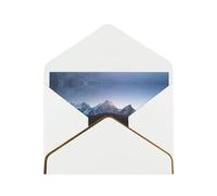 Night Sky With Stars And Mountain Lake Greetings Romantic Card With Envelopes, Send To A Close Friend,Phnom Penh Pearl Paper Greeting Card