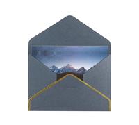 Night Sky With Stars And Mountain Lake Greetings Romantic Card With Envelopes, Send To A Close Friend,Phnom Penh Pearl Paper Greeting Card